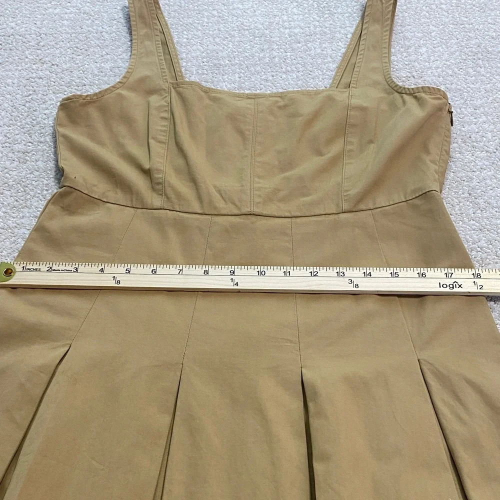 J. Crew Yellow Midi Dress Size 10 100% Cotton